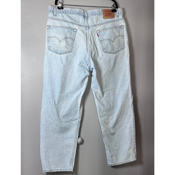 ✨Levi’s Relaxed Straight Leg Jeans Men’s 42x30 Light Wash Vtg 2002 - Picture 2 of 15